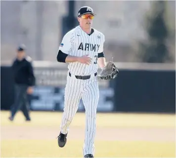  ?? MADY SALVANI/AP ?? Drafted last year on a late round by the Mariners, Jacob Hurtubise is hopeful of taking advantage of a new regulation that allows cadet-athletes at Army, Navy and Air Force to delay their military obligation to pursue profession­al sports careers.