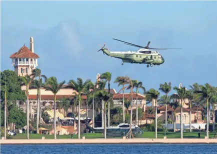  ?? GREG LOVETT/USA TODAY NETWORK ?? President Donald Trump has sometimes been at odds with neighbors of Mar-a-Lago.