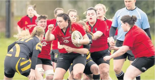  ??  ?? Acting captain Gemma Hurst on the ball