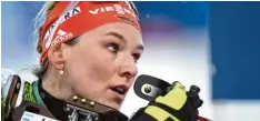  ?? Foto: dpa ?? Neuer deutscher Biathlon Trumpf: die 28 jährige Denise Herrmann.
