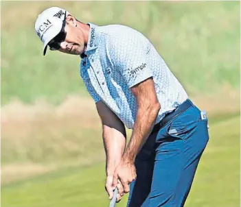  ?? ?? FRONT RUNNER: Cameron Tringale during his second round at the Renaissanc­e Club.