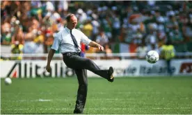  ??  ?? Jack Charlton before the Republic of Ireland’s last-16 game against Romania at Italia 90. Photograph: Ray McManus/Sportsfile/Getty Images