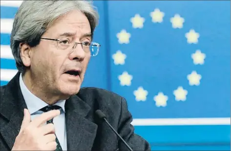  ?? POOL / REUTERS ?? El comissari europeu d’Economia, Paolo Gentiloni