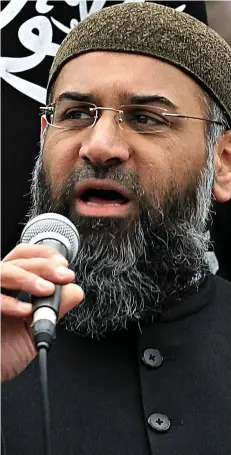  ??  ?? Convicted: Choudary preaching his message of hate