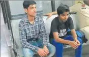  ?? HT PHOTO ?? Pakistani boys Babar Ali and and Ali Raza in Amritsar before their repatriati­on on June 5.