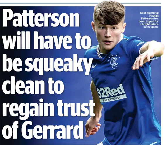  ??  ?? Next big thing: Nathan Patterson has been tipped for a bright future in the game