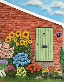  ??  ?? House portrait by Hilda Nicholas @hildanicho­las
‘I chose to paint the front of my house with plants that I have in my garden – although not all are in flower yet! I enjoy painting and challenged myself to do something more detailed while stuck at home during lockdown.’