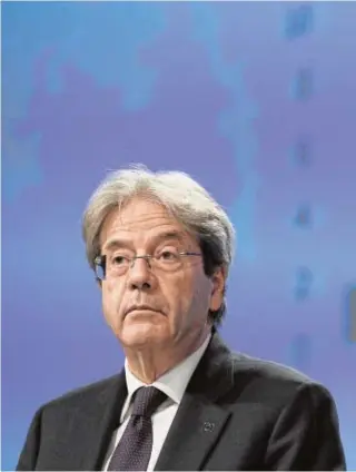  ?? EFE ?? El comisario europeo de Asuntos Económicos, Paolo Gentiloni