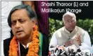  ?? Shashi Tharoor (L) and Mallikarju­n Kharge ??