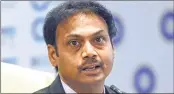  ??  ?? Chairman of Selectors MSK Prasad