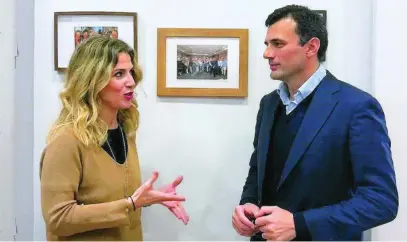 ?? LA RAZÓN ?? Ana Mestre, actual presidenta del PP de Cádiz, y Bruno García, su relevo al frente del partido