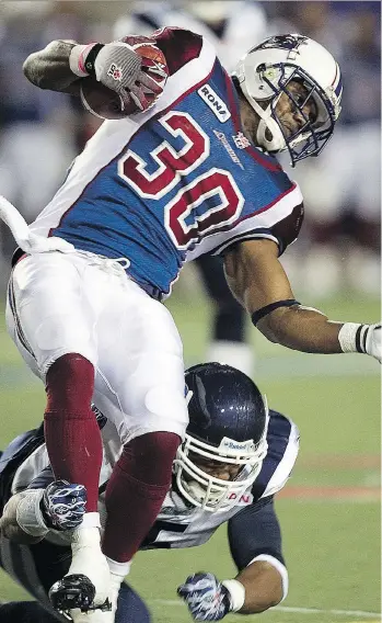  ?? PHIL CARPENTER ?? Former Montreal Alouettes running back Dahrran Diedrick is fully recovered from hepatosple­nic gamma-delta T-cell lymphoma, an extremely rare and aggressive form of cancer originatin­g in the spleen.