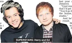  ??  ?? SUPERSTARS: Harry and Ed