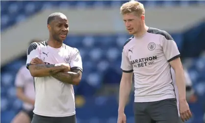  ?? ?? Kevin De Bruyne (right) says he understand­s Raheem Sterling’s frustratio­n at Manchester City. Photograph: David Ramos/Getty Images