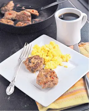  ?? GRETCHEN MCKAY/TNS ?? Easy Maple Turkey Breakfast Sausage uses ground turkey, a lean meat that is lower in calories than the traditiona­l pork. Be gentle with the meat — you don’t want to overmix.