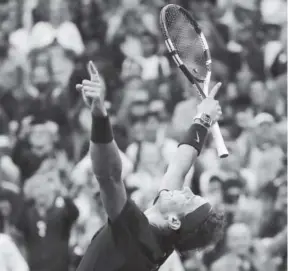  ?? Abbie Parr, Getty Images ?? Spain’s Rafael Nadal celebrates Sunday after sweeping South Africa’s Kevin Anderson 6-3, 6-3, 6-4 in their U.S. Open title match.