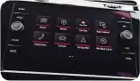  ??  ?? Screen Sharp resolution displays standard navigation well, while selecting drive modes is straightfo­rward. Logical menu layout makes the system easy to operate