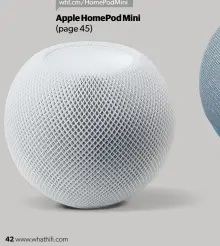  ??  ?? Apple Homepod Mini (page 45)