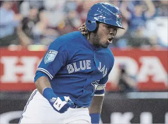  ?? CANADIAN PRESS FILE PHOTO ?? Top Toronto Blue Jays prospect Vladimir Guerrero Jr. was set to make his triple-A debut with the Buffalo Bisons on Tuesday. The 19-year-old third baseman hit .402 in 61 games in the double-A Eastern League.