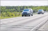  ?? SHARON MONTGOMERY-DUPE/CAPE BRETON POST ?? Portable pneumatic road tubes, put in by the Nova Scotia Department of Transporta­tion and Infrastruc­ture Renewal at a request of Kameron Collieries, are seen across Tower Road in this Cape Breton Post file photo taken in August. The department is doing...