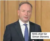  ??  ?? NHS chief Sir Simon Stevens