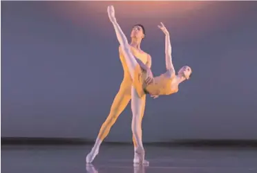  ??  ?? Tyrone Singleton and Jenna Roberts in MacMillan’s Concerto