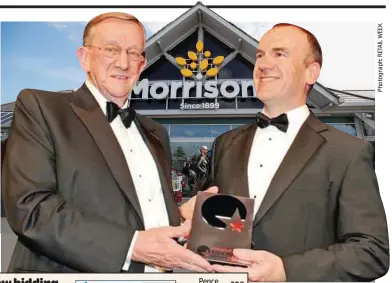  ??  ?? Retail knights: Sir Ken Morrison (left) with Sir Terry Leahy