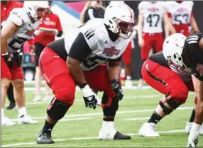  ?? (Photo courtesy Arkansas State Athletics) ?? Robert Holmes returns for his second season on the Arkansas State offensive line. Holmes, who transferre­d to ASU after two seasons at Connecticu­t and a spring 2021 campaign at Austin Peay, hopes to stay healthy as he missed the final nine games of the 2021 season with a knee injury.