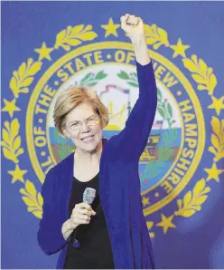  ?? Ansa ?? Sopravviss­uta Una delle donne in corsa, Elizabeth Warren