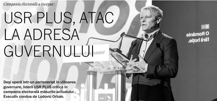  ??  ?? Cioloș critică măsurile Guvernului Orban.