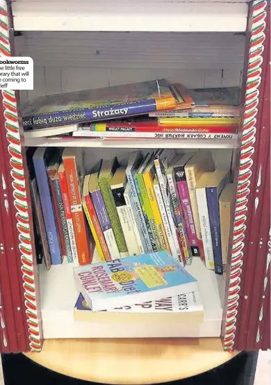  ??  ?? Bookworms The little free library that will be coming to Crieff