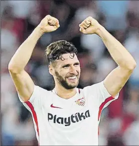  ?? FOTO: EFE ?? Sergi Gómez es un fijo en el Sevilla que ha edificado Machín