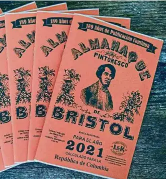  ?? PARTICULAR ?? Con 189 años de historia, el almanaque Bristol mantiene su estética y busca nuevos horizontes.