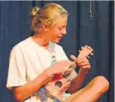  ?? Photo: Supplied ?? Jethro Stead singing and playing the ukulele at the performing arts evening at Montessori recently.