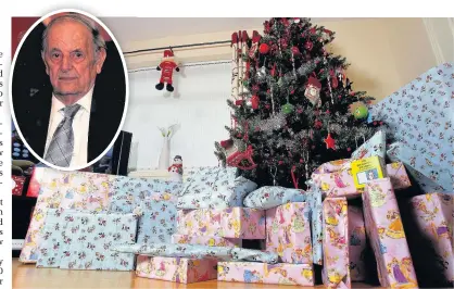  ??  ?? The secret Santa scheme, started by Tom Bravin, inset, has expanded to the Rhondda Cynon Taff area