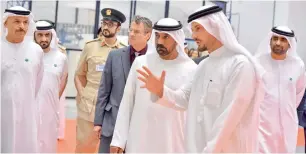  ?? — Supplied photo ?? The new facility of Lufthansa Technik Middle East was inaugurate­d in the presence of Sheikh Ahmed bin Saeed Al Maktoum, Khalifa Al Zaffin and Gunter Rauer.