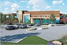  ?? [DRAWING PROVIDED] ?? Mercy Edmond’s new 50,182-square-foot planned addition will house a new emergency department and primary care clinic south of the current wellness center, south of 15th Street and on the west side of Interstate 35.