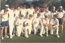  ??  ?? TSS celebrate winning the 2019 GPS cricket first XI premiershi­p.