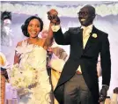  ??  ?? Malusi Gigaba and Norma Mngoma at their wedding on 30 August 2014 at the Botanical Gardens in Durban, South Africa. Photo: Khaya Ngwenya/Gallo Images