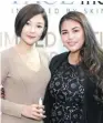  ??  ?? Tong Bing Yu (left) and singer Amanda Imani at the launch.