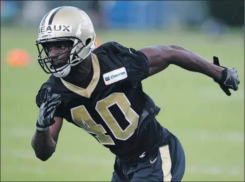  ??  ?? Delvin Breaux spent three seasons with the New Orleans Saints before returning to Hamilton. — THE CANADIAN PRESS