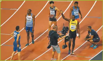  ?? AFP ?? BOLT. El jamaiquino clasificó a semifinale­s. Hoy será su última función en 100 metros.