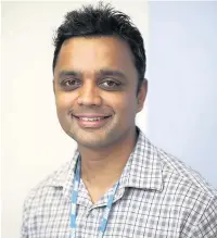  ??  ?? Dr Sriram Iyer, project lead and consultant respirator­y physician with East Cheshire NHS Trust