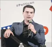  ?? Joshua Blanchard Getty Images for Politicon ?? BEN SHAPIRO ridiculed Berkeley’s offer of counseling for anyone stressed by his campus appearance.