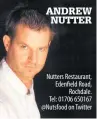  ??  ?? Nutters Restaurant, Edenfield Road, Rochdale. Tel: 01706 650167 @Nutsfood on Twitter