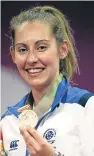  ??  ?? Kirsty Gilmour: Claimed bronze in the women’s singles badminton event.