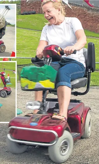  ??  ?? to record the fastest time over a tricky course.
Donald Downie, who organised the Arbroath Mobility Scooter Wacky Races, said: “This is a great local event for disabled people.
“The scooters give people freedom.”