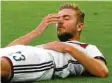  ?? Foto: dpa ?? Christoph Kramer kann sich nach einem Check gegen den Kopf nicht mehr an das WM-Finale 2014 gegen Argentinie­n erinnern.