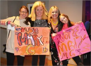  ??  ?? Shauna O’Brien, Andrea O’Donoghue, Teresa O’Brien and Millie O’Brien at the Lip Sing Battle in aid of Enable Ireland on Saturday night.