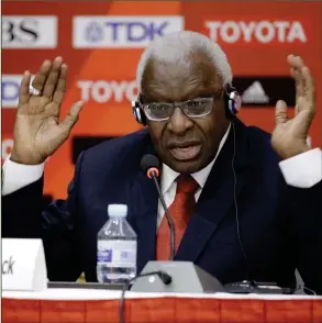  ?? Photo: Nigeria’s Top News ?? Under fire… Lamine Diack, the disgraced former head of athletics’ governing body, is sentenced to four years in prison after being found guilty of corruption.